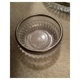 Vintage Celtic Silverplate Rimmed Crystal Bowl