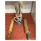 Utensils & Caddy and 2 Rolling Pins