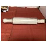 Vintage Glass Rolling Pin with Flour