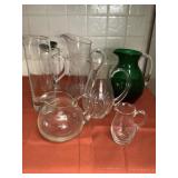 (7) Glass Pitchers