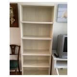 Pair of White Wood Bookcases