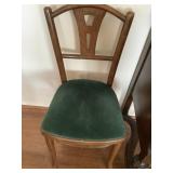 Antique Wood Straight Back Chair