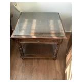 Hekman End Table with Glass Top