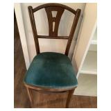 Antique Wood Straight Back Chair