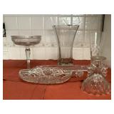 Hoosier Vase & Crystal Pieces