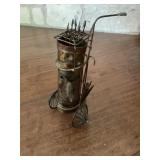 Handcrafted metal Push Golf Bag & Clubs