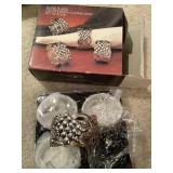 (4) New Silverplate Grape Design Napkin Rings