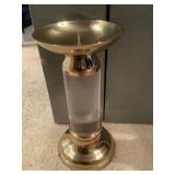Brass & Glass Solid Candle Holder