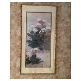Oriental Bamboo Framed Design Flowers