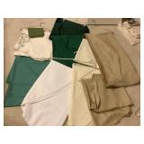 Green, White and Beige Table Cloths and Napking