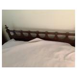 Queen Antique Headboard with Bedframe