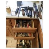 (3) Drawers of Kitchen Utensils