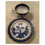 Real Old Willow Cup & Saucer & Breadplate