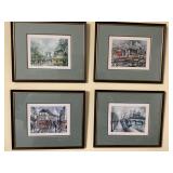 (4) Framed Paris Prints