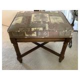 Padded Wood Bench/Stool