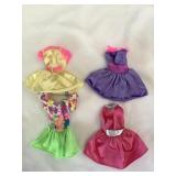 4 Barbie Dresses