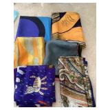 Collection of 6 Scarves Some Silk