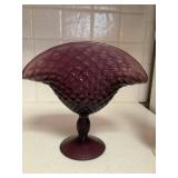 Mauve Milk Glass Candy Dish