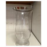 Platinum Rimmed Hurricane Glass Candle Holder