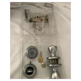 Brushed Nickel Lock Set with Keyed Dead Bolt