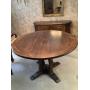 46" Round Solid Wood Dining Table with 2 leaves