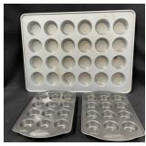 (3) Cup Cake Pans