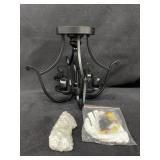 Modern Semi Flush Mount Crystal Chandelier,