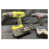 (2) Ryobi Cordless Drills