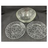 Salad Bowl With (2) Plates