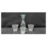 Juice Carafe, (2) Glasses + Creamer