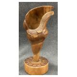 Wooden Conch Seashell 6.5in