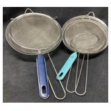 (5) Assorted Sizes Strainers