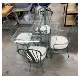 Square Glass Top Dinning Room Table w/4 Chairs