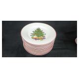 11 Christmas Plates & 11 Cup Saucers 11 Cups