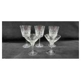 (3) Heavy Crystal Stemmed Glass + (2) Martini Glas
