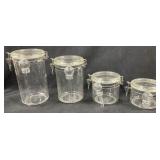 (4) Oggi Plastic Containers W/ Lid & Spoon
