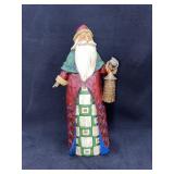 11.25 in. Jim Shore Santa Signed, w Lantern