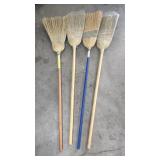 (4) Assorted Brooms