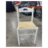 White Chair w/Wicker Seat