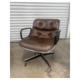Knoll Pollock Vintage Brown Leather Executive