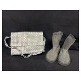 Boots Size 8 & Purse