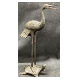 Heavy Metal Heron Bird & Sea Turtle 15in