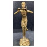 Victorian Brass Fairy Statue 12in