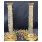 (2) Decorative Candle Holders 14in