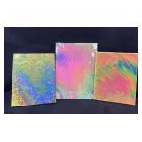 (3) Abstract Art on Canvas