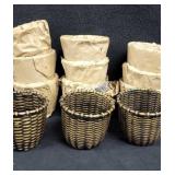 (12) 3"×3" Metal Baskets + (9) Brass Tea Light
