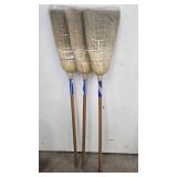 (3) Warehouse Brooms