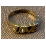 Gold Love Ring 10k GF