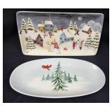 (2) Ceramic Holiday Plates