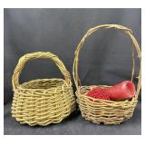 (2) Wicker Baskets, & More